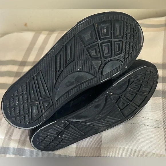 HIGHTOP CANVAS SNEAKERS VELCRO BLACK KIDS UNISEX - Picture 5 of 5